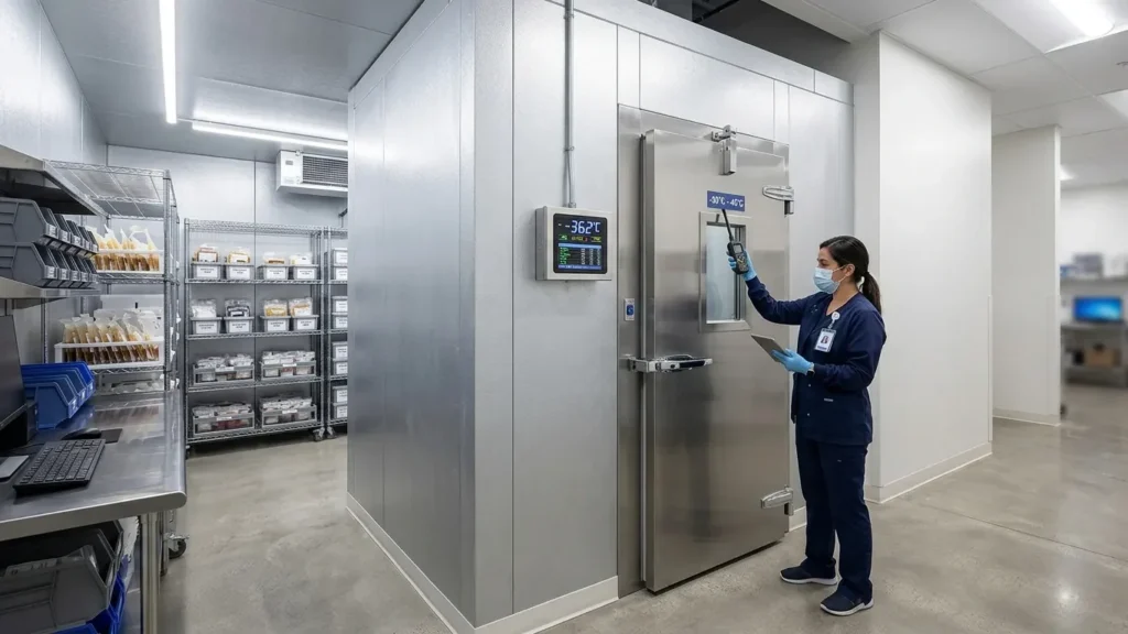 Plasma center refrigeration in Fort Worth TX for walk-in storage